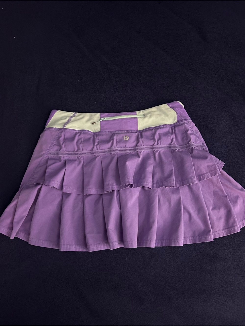lululemon athletica Lavender Ruffle Skirt with Light Blue/Green Waistband